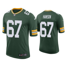 Men Green Bay Packers #67 Vapor Limited Jake Hanson Packers Green Jersey