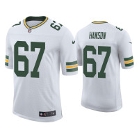 Men Green Bay Packers #67 Vapor Limited Jake Hanson Packers White Jersey