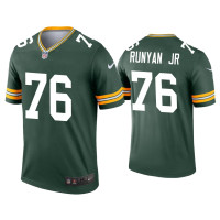 Men Green Bay Packers #76 Jon Runyan Jr. Green Legend Jersey