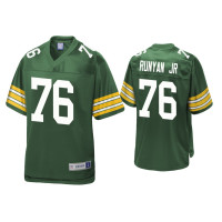 Men Green Bay Packers #76 Jon Runyan Jr. Green Pro Line Jersey