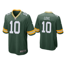 Men Green Bay Packers #10 Jordan Love Green 2020 NFL Draft Game Jersey