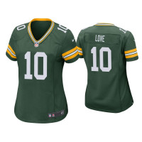 Men Green Bay Packers #10 Jordan Love Green 2020 NFL Draft Game Jersey