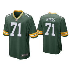 Men Green Bay Packers #71 Josh Myers Green Game Jersey