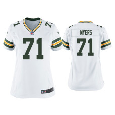 Women Green Bay Packers #71 Josh Myers White Game Jersey