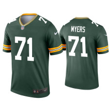 Men Green Bay Packers #71 Josh Myers Green Legend Jersey