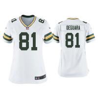 Women Green Bay Packers #81 Josiah Deguara White Game Jersey