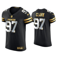 Men Green Bay Packers #97 Kenny Clark Black Golden Edition Elite Jersey