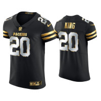 Men Green Bay Packers #20 Kevin King Black Golden Edition Elite Jersey