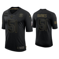 Men Green Bay Packers #51 Krys Barnes Black 2020 Salute to Service Limited Jersey