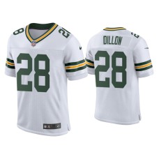 Men Green Bay Packers #28 A. J. Dillon White Classic Vapor Elite Jersey