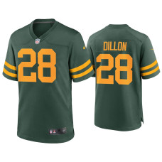 Men Green Bay Packers #28 A.J. Dillon Green Alternate Game Jersey