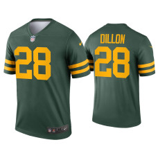 Men Green Bay Packers #28 A.J. Dillon Green Alternate Legend Jersey