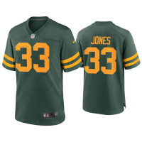 Men Green Bay Packers #33 Aaron Jones Green Alternate Game Jersey