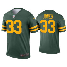 Men Green Bay Packers #33 Aaron Jones Green Alternate Legend Jersey