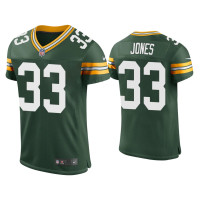 Men Green Bay Packers #33 Aaron Jones Green Classic Vapor Elite Jersey