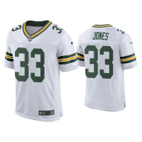 Men Green Bay Packers #33 Aaron Jones White Classic Vapor Elite Jersey