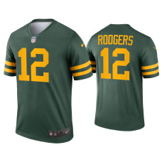 Men Green Bay Packers #12 Aaron Rodgers Green Alternate Legend Jersey