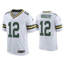 Men Green Bay Packers #12 Aaron Rodgers White Classic Vapor Elite Jersey