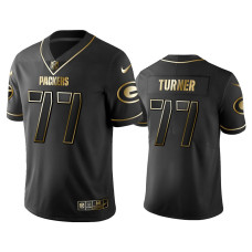 Men Green Bay Packers #77 2019 Golden Edition Vapor Limited Billy Turner Black Jersey - Men's