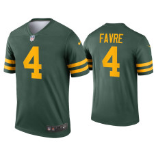 Men Green Bay Packers #4 Brett Favre Green Alternate Legend Jersey