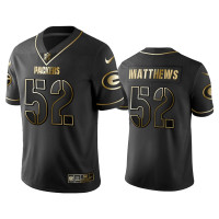 Men Green Bay Packers #52 Golden Edition Vapor Untouchable Limited Packers Clay Matthews Black Jersey