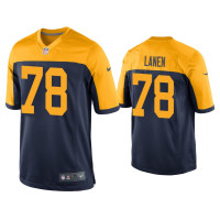 Men Green Bay Packers #78 Cole Van Lanen Navy Throwback Game Jersey