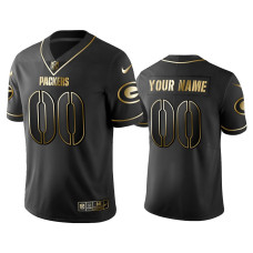 Men Green Bay Packers #00 2019 Golden Edition Vapor Untouchable Limited Custom Black Jersey - Men's