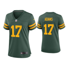 Women Green Bay Packers #17 Davante Adams Green Alternate Game Jersey