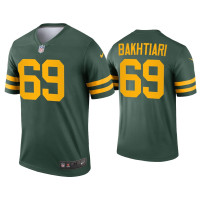 Men Green Bay Packers #69 David Bakhtiari Green Alternate Legend Jersey