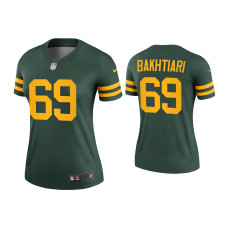 Women Green Bay Packers #69 David Bakhtiari Green Alternate Legend Jersey