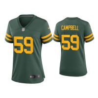 Women Green Bay Packers #59 De'Vondre Campbell Green Alternate Game Jersey