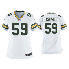 Women Green Bay Packers #59 De'Vondre Campbell White Game Jersey