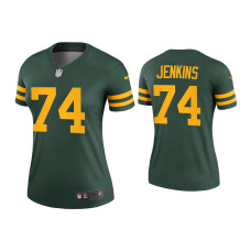 Women Green Bay Packers #74 Elgton Jenkins Green Alternate Legend Jersey