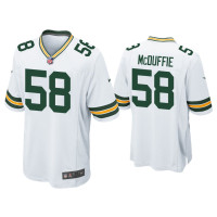 Men Green Bay Packers #58 Isaiah McDuffie White Game Jersey