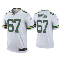 Men Green Bay Packers #67 Color Rush Legend Jake Hanson White Jersey