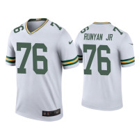 Men Green Bay Packers #76 Color Rush Legend Jon Runyan Jr. White Jersey