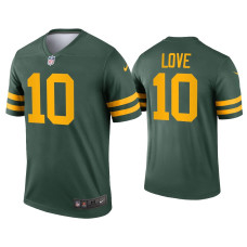 Men Green Bay Packers #10 Jordan Love Green Alternate Legend Jersey