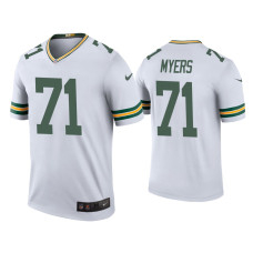 Men Green Bay Packers #71 Color Rush Legend Josh Myers White Jersey