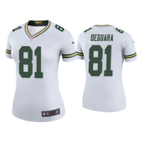 Women Green Bay Packers #81 Color Rush Legend Josiah Deguara White Jersey