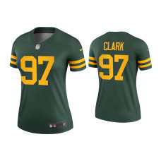 Women Green Bay Packers #97 Kenny Clark Green Alternate Legend Jersey