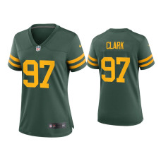 Women Green Bay Packers #97 Kenny Clark Green Alternate Game Jersey