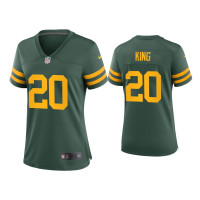 Women Green Bay Packers #20 Kevin King Green Alternate Game Jersey