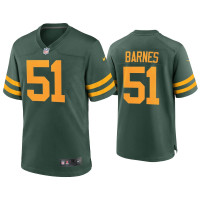 Men Green Bay Packers #51 Krys Barnes Green Alternate Game Jersey