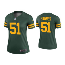 Women Green Bay Packers #51 Krys Barnes Green Alternate Legend Jersey