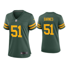 Women Green Bay Packers #51 Krys Barnes Green Alternate Game Jersey