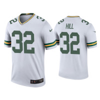 Men Green Bay Packers #32 Color Rush Legend Kylin Hill White Jersey