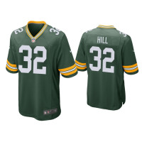 Men Green Bay Packers #32 Kylin Hill Green Game Jersey