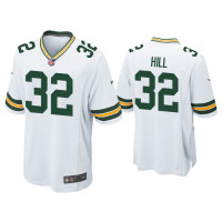 Men Green Bay Packers #32 Kylin Hill White Game Jersey