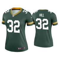 Women Green Bay Packers #32 Kylin Hill Green Legend Jersey