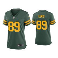 Women Green Bay Packers #89 Marcedes Lewis Green Alternate Game Jersey